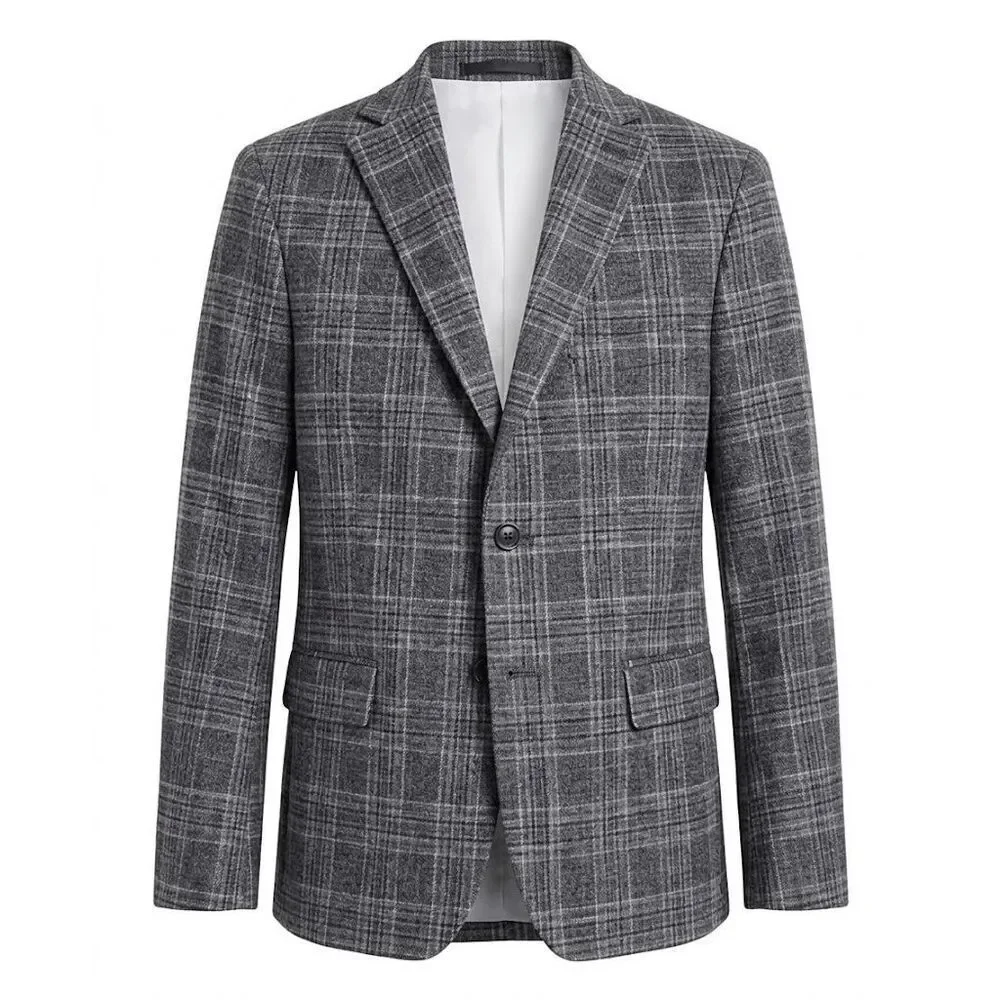 Michael Kors Youth Bkorba Classic Fit Plaid Suit Jacket Grey/Charcoal 16R